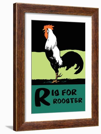 R is for Rooster-Charles Buckles Falls-Framed Art Print