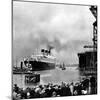 R.M.S. 'Queen Mary' Leaving Clydebank, March 1936-null-Mounted Photographic Print