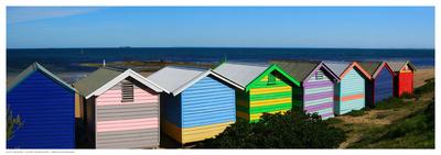 Colorful Bathing Boxes-R^ Mackenzie-Art Print