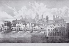 London Bridge, London, C1830-R Martin-Laminated Giclee Print