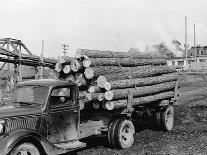 Logging Truck at Sawmill-R. Mattoon-Laminated Photographic Print