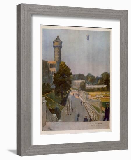 R.N.D. Crystal Palace, the Spot known as the Quarter-Deck, from British Artists at the Front, Conti-John Lavery-Framed Giclee Print