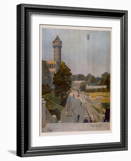 R.N.D. Crystal Palace, the Spot known as the Quarter-Deck, from British Artists at the Front, Conti-John Lavery-Framed Giclee Print