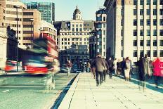 Morning Commuters in London.-r nagy-Photographic Print