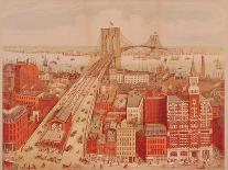 Brooklyn Bridge, circa 1883-R. Schwarz-Framed Premier Image Canvas