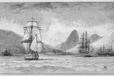 Hms "Beagle" the Ship in Which Charles Darwin Sailed Approaching Mauritius-R.t. Pritchett-Photographic Print