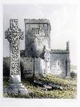 St. Martin's Cross and Iona Cathedral-R. W. Billings-Framed Premier Image Canvas