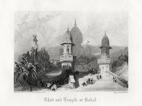 Ghat and Temple at Gokul, India, C1838-R Wallis-Giclee Print