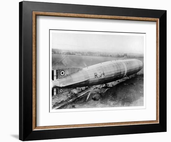 R34 Airship at its Moorings-null-Framed Photographic Print