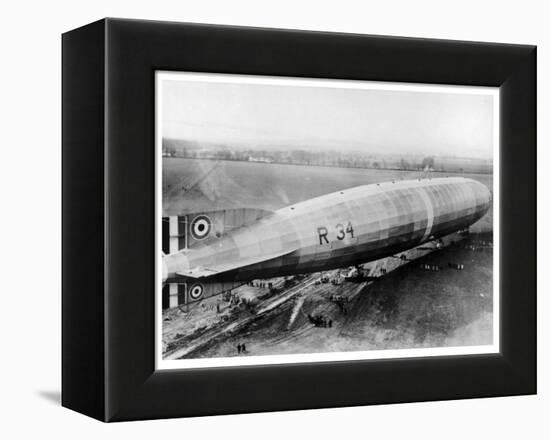 R34 Airship at its Moorings-null-Framed Premier Image Canvas