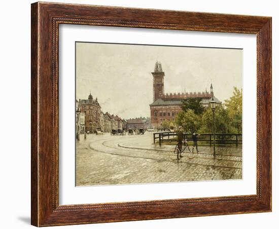 Raadhuspladsen, Copenhagen. 1893-Paul Fischer-Framed Giclee Print