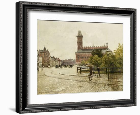 Raadhuspladsen, Copenhagen. 1893-Paul Fischer-Framed Giclee Print