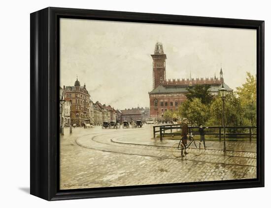 Raadhuspladsen, Copenhagen. 1893-Paul Fischer-Framed Premier Image Canvas