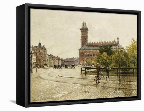 Raadhuspladsen, Copenhagen. 1893-Paul Fischer-Framed Premier Image Canvas