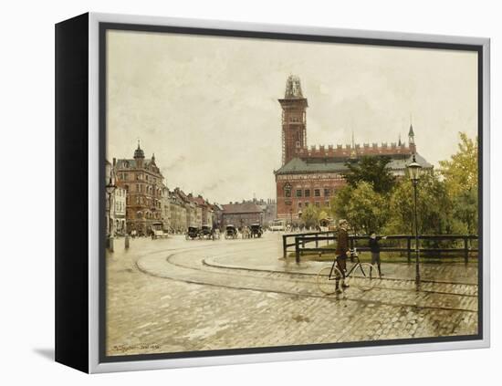 Raadhuspladsen, Copenhagen, 1893-Paul Fischer-Framed Premier Image Canvas