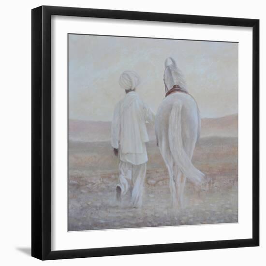 Rabari and White Horse-Lincoln Seligman-Framed Giclee Print