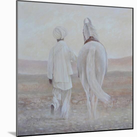 Rabari and White Horse-Lincoln Seligman-Mounted Giclee Print