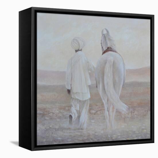 Rabari and White Horse-Lincoln Seligman-Framed Premier Image Canvas