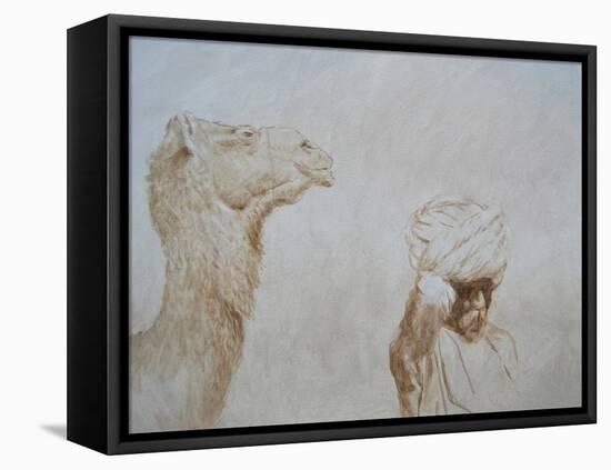 Rabari Leading Camel-Lincoln Seligman-Framed Premier Image Canvas