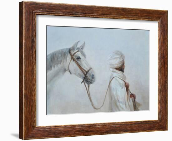 Rabari Leading Grey Horse-Lincoln Seligman-Framed Giclee Print