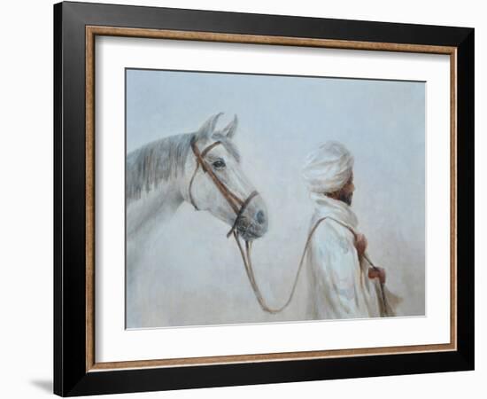 Rabari Leading Grey Horse-Lincoln Seligman-Framed Giclee Print