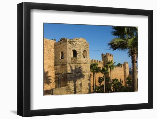 Rabat Morocco Beautiful Kasbah Udaya at Sunset with Palm Trees-Bill Bachmann-Framed Photographic Print