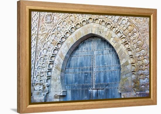 Rabat, Morocco, Kasbah Udaya Close Up of Design of Inside Door-Bill Bachmann-Framed Premier Image Canvas