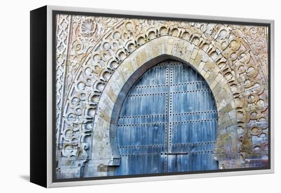 Rabat, Morocco, Kasbah Udaya Close Up of Design of Inside Door-Bill Bachmann-Framed Premier Image Canvas