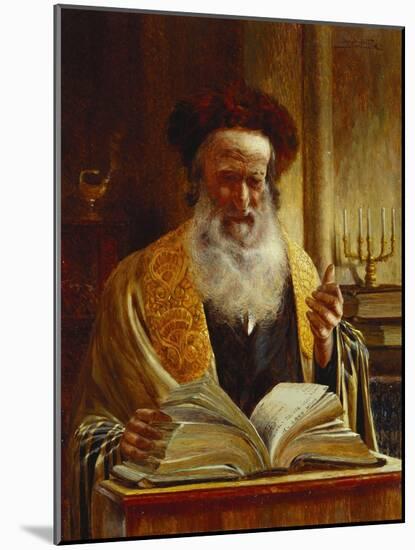 Rabbi Delivering a Sermon-Joseph Jost-Mounted Giclee Print