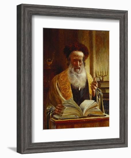 Rabbi Delivering a Sermon-Joseph Jost-Framed Giclee Print