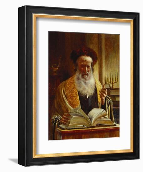 Rabbi Delivering a Sermon-Joseph Jost-Framed Giclee Print