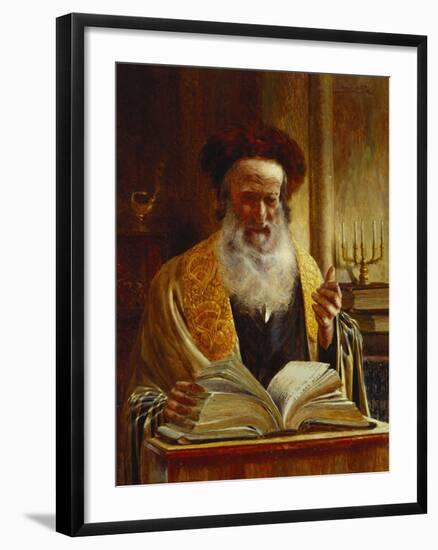 Rabbi Delivering a Sermon-Joseph Jost-Framed Giclee Print