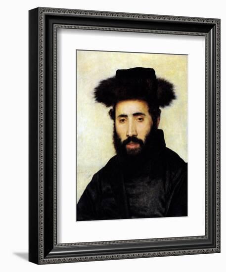 Rabbi from Upper Hungary-Isidor Kaufmann-Framed Art Print