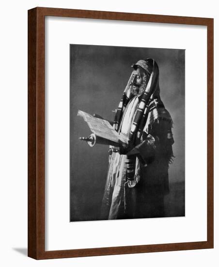 Rabbi Reading the Law-null-Framed Giclee Print