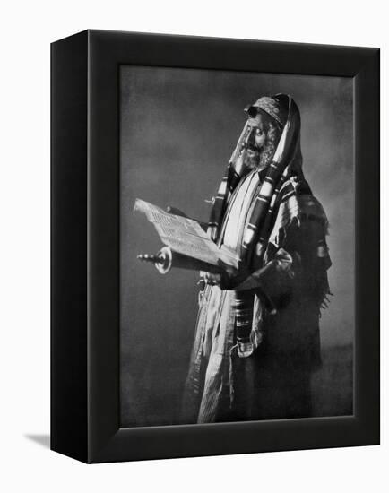 Rabbi Reading the Law-null-Framed Premier Image Canvas