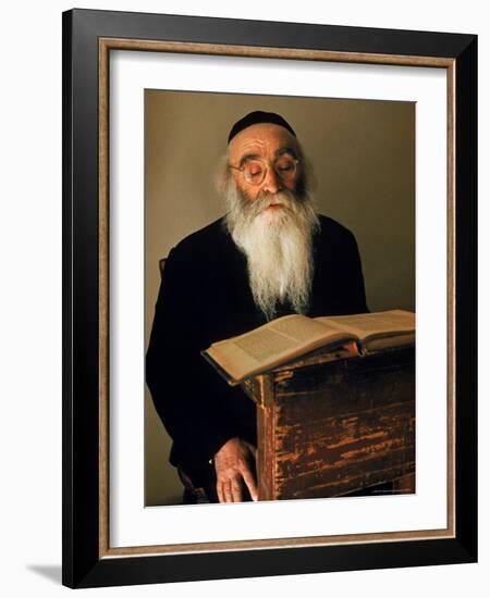 Rabbi Reading the Talmud-Alfred Eisenstaedt-Framed Photographic Print