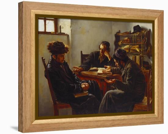 Rabbi's Looking for an Answer-Karl Zwey-Framed Premier Image Canvas
