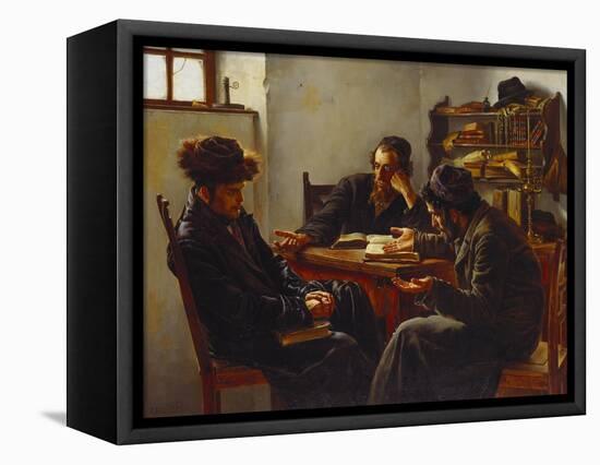 Rabbi's Looking for an Answer-Karl Zwey-Framed Premier Image Canvas