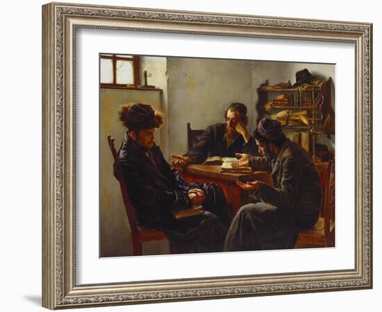 Rabbi's Looking for an Answer-Karl Zwey-Framed Giclee Print