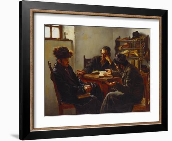 Rabbi's Looking for an Answer-Karl Zwey-Framed Giclee Print