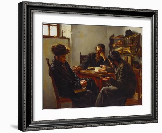 Rabbi's Looking for an Answer-Karl Zwey-Framed Giclee Print