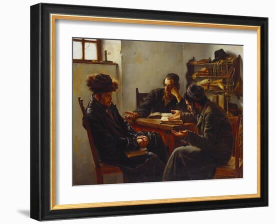 Rabbi's Looking for an Answer-Karl Zwey-Framed Giclee Print