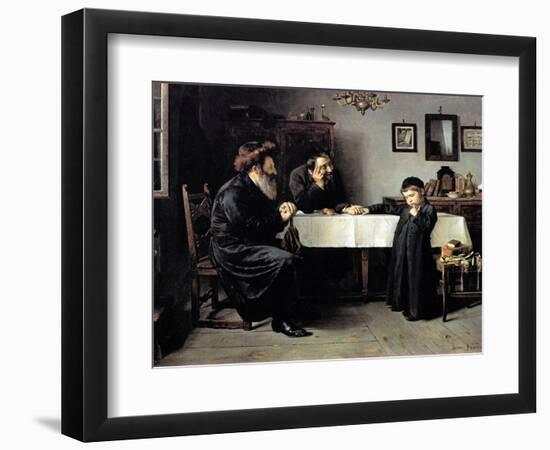 Rabbi's Visit-Isidor Kaufmann-Framed Art Print