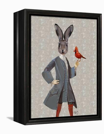 Rabbit and Bird-Fab Funky-Framed Stretched Canvas