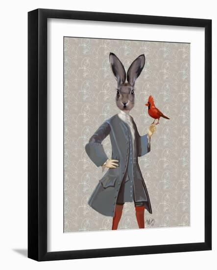 Rabbit and Bird-Fab Funky-Framed Art Print