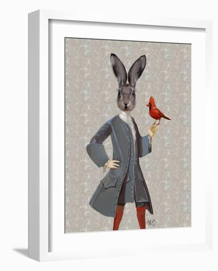 Rabbit and Bird-Fab Funky-Framed Art Print