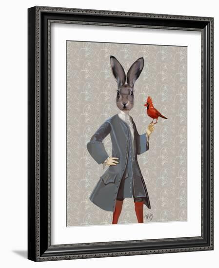 Rabbit and Bird-Fab Funky-Framed Art Print