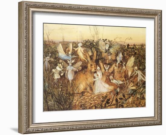 Rabbit and Fairies, 1880-John Anster Fitzgerald-Framed Giclee Print