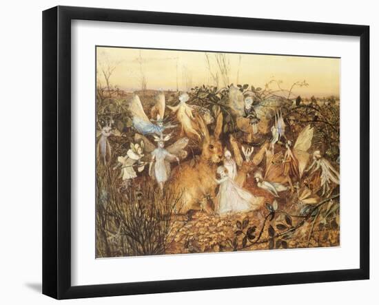 Rabbit and Fairies, 1880-John Anster Fitzgerald-Framed Giclee Print