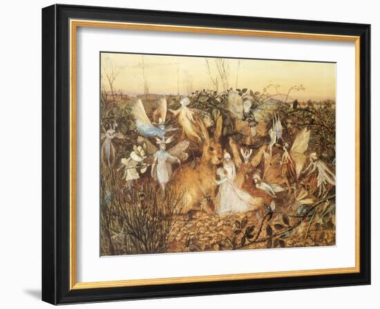 Rabbit and Fairies, 1880-John Anster Fitzgerald-Framed Giclee Print